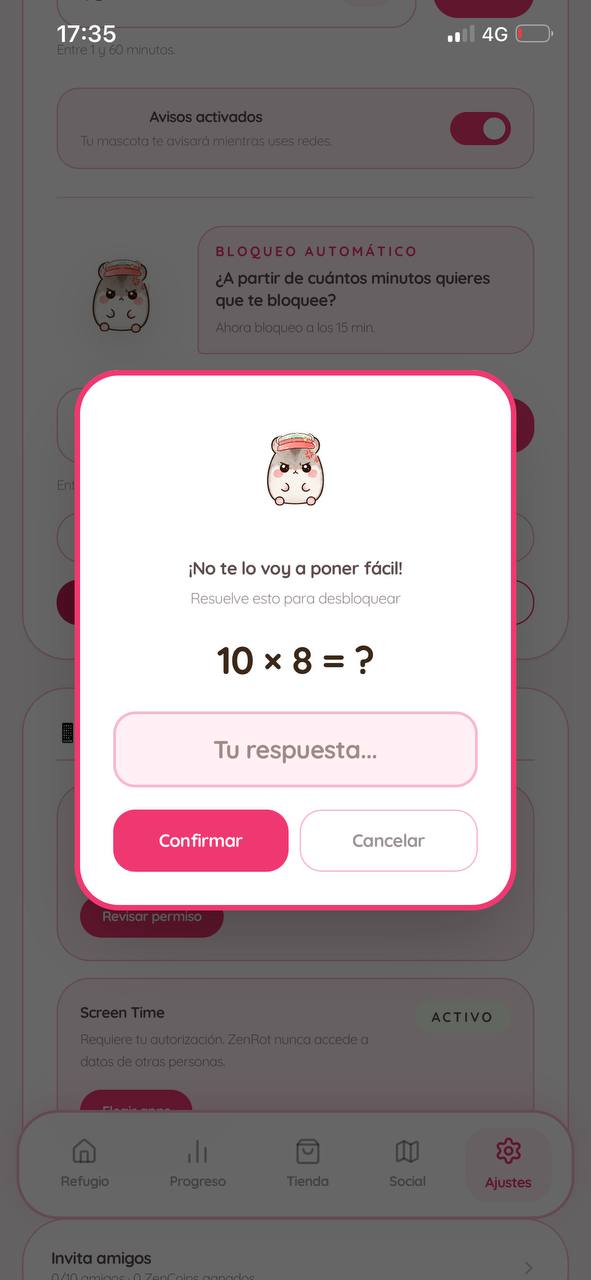 Reto para desbloquear en ZenRot